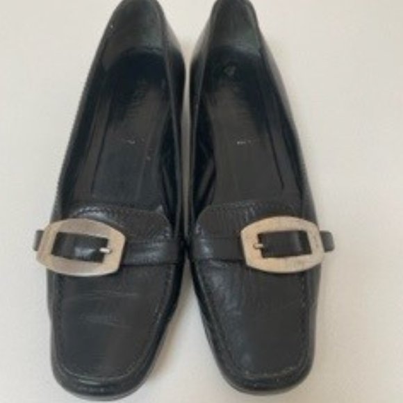 Prada Loafers with Silver Buckles - Picture 2 of 10